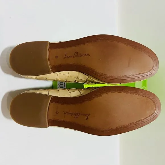 Sam Edelman Loraine Woven Women 6M Loafers Eggshell Slip-On Shoes NIB