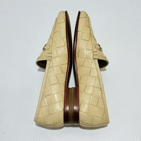 Sam Edelman Loraine Woven Women 6M Loafers Eggshell Slip-On Shoes NIB
