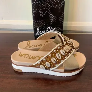 Sam Edelman slide molten gold leather size 7 and 8,5 , NWT