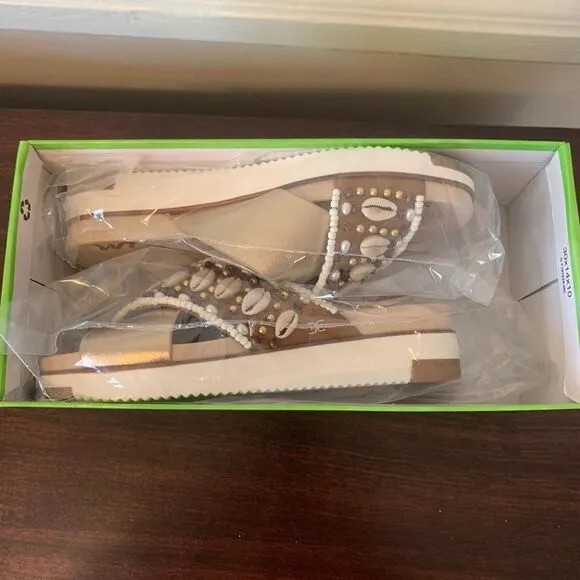 Sam Edelman slide molten gold leather size 7 and 8,5 , NWT
