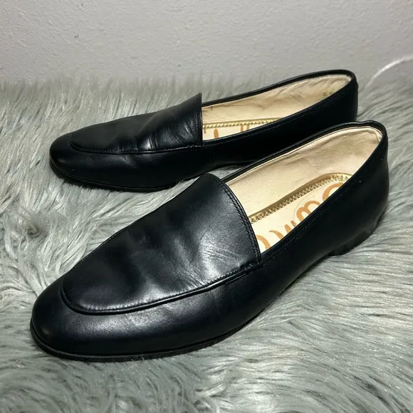 Sam Edelman Women's Leon Black Leather Loafers Size 10