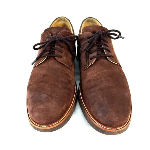 Samuel Hubbard Bucks Mens Size 10 Oxfords Shoes Brown Suede M2160-081