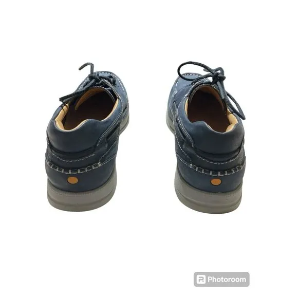 Samuel Hubbard Loafers Men Size 10.5 Leather Shoes New Endeavor  Driftwood Blue
