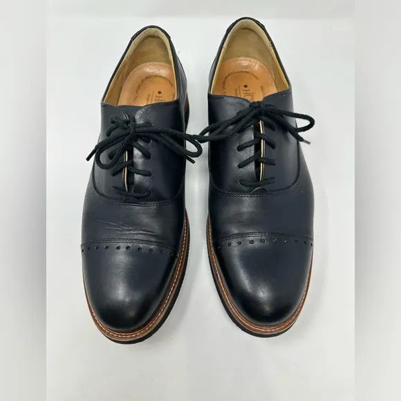 Samuel Hubbard 'Market Cap' Black Leather Comfort Dress Shoes Vibram Soles 11.5
