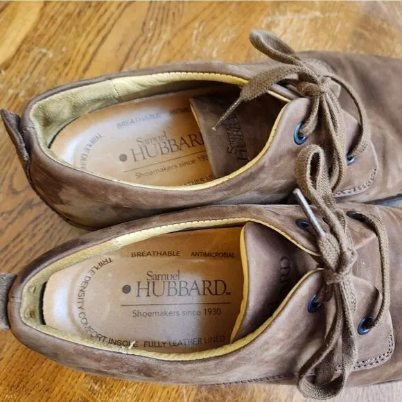 Samuel Hubbard suede lace-up Oxford shoes