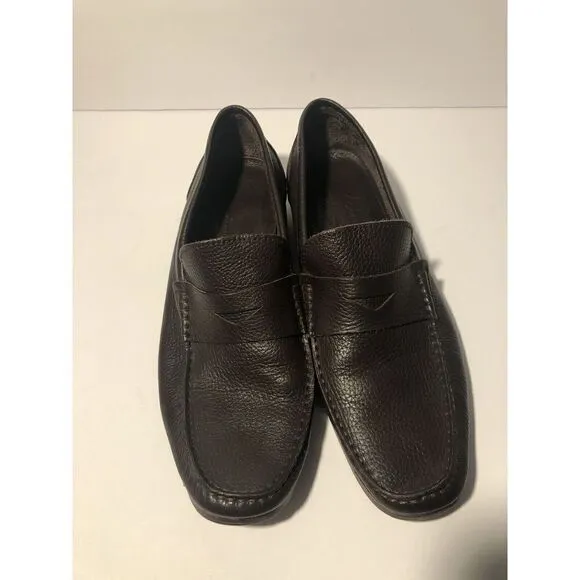 Sandrino By Sandro Moscoloni Placido Leather Penny Loafers 10.5D Shoes Brown