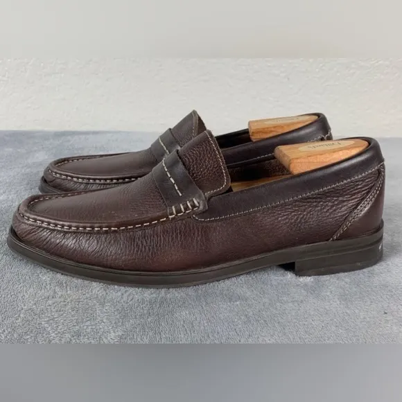 Sandro by Sandro Moscoloni BrownLeather Loafers shoes size 10.5