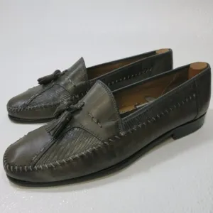 Sandro Moscoloni Made in Spain Lizard Leather Dress Moccasins Shoes Men's 11 D