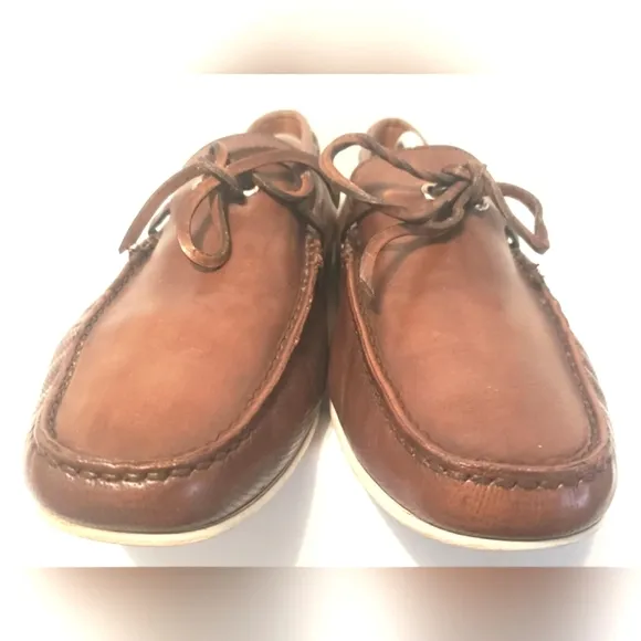 Santoni Shoes Men Size 12D Brown Leather Loafers 92235