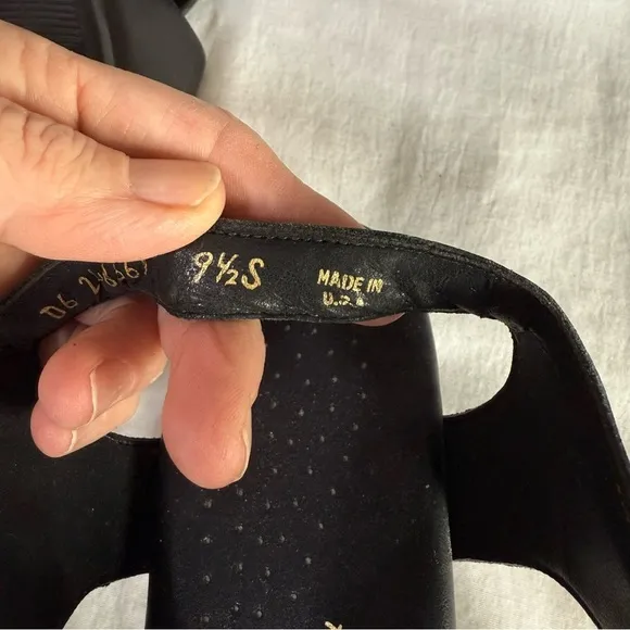 SAS 9.5S Suntimer Black Sandals Open Toe Tri Pad Comfort Shoes USA Heel Strap