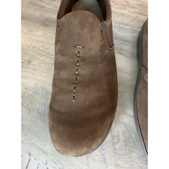 SAS Shoes Viva Slip On Women Loafers Brown Suede Leather Pattern Comfort 8.5 M