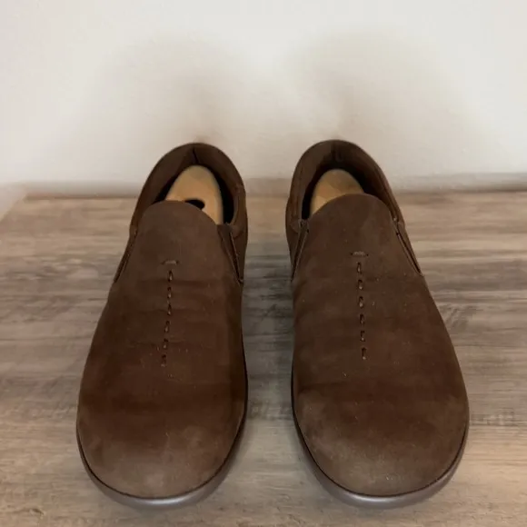 SAS Shoes Viva Slip On Women Loafers Brown Suede Leather Pattern Comfort 8.5 M