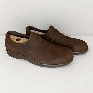 SAS Shoes Viva Slip On Women Loafers Brown Suede Leather Pattern Comfort 8.5 M