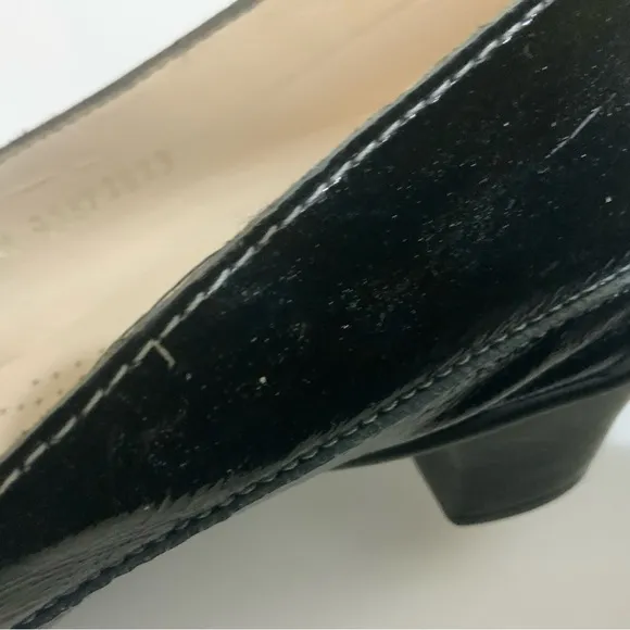 SAS soft patent black leather low heel shoes 7.5 M
