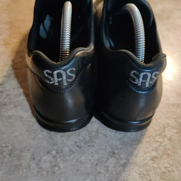 SAS Time Out Shoes Mens Size 10.5 S Black Sneaker Oxford Leather Comfort