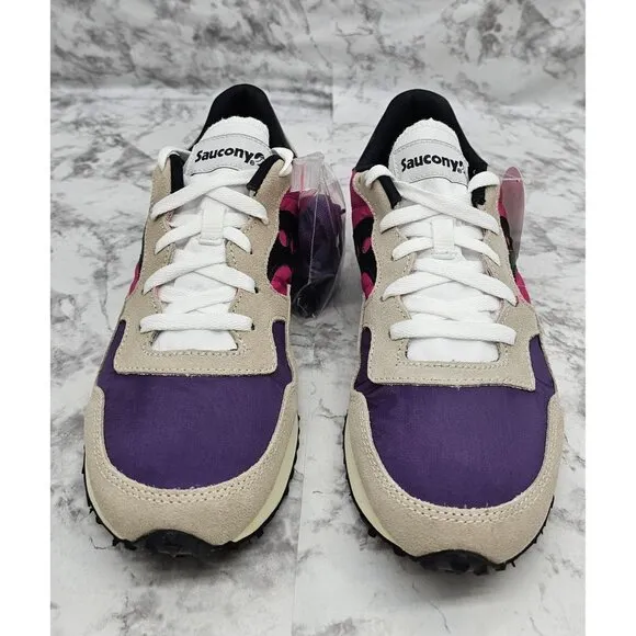 Saucony DXN Trainer Vintage Tan/Purple Men's Running Shoes Size 9.5