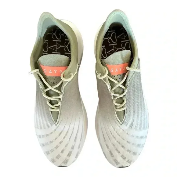Saysh One Athletic Comfort Sneakers Eucalyptus/Olive Green Running Shoes 7.5