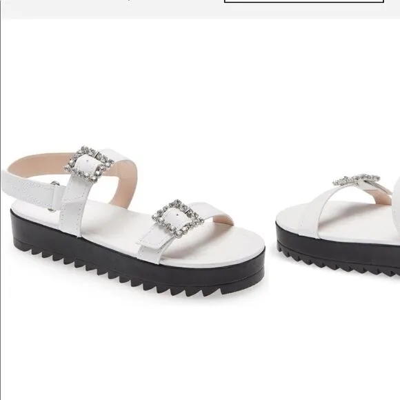 Schutz Rutz crystal buckle sandal size 7,5