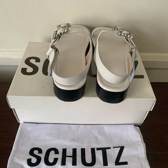 Schutz Rutz crystal buckle sandal size 7,5