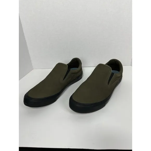 SeaVees Hawthorne Slip On Shoes Moss Soft Tumbled Leather Foam Footbed Size 11.5
