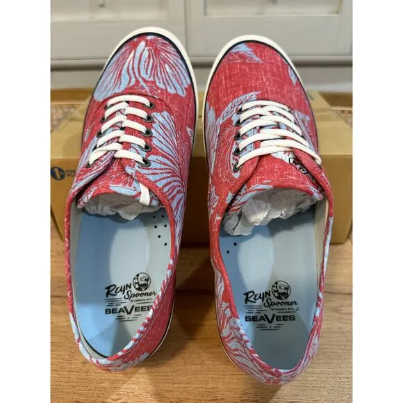 SeaVees Mens Legend Reyn Spooner Sneakers Aloha Biscus Spooner Cloth Size 11 NIB
