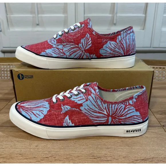 SeaVees Mens Legend Reyn Spooner Sneakers Aloha Biscus Spooner Cloth Size 11 NIB