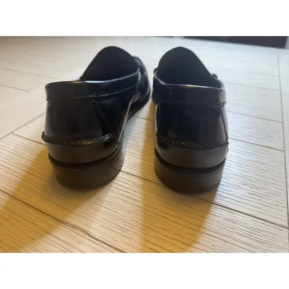 SEBAGO Men's Black Leather Penny Loafers Shoes Sz. 14D Handsewn in USA.Very Nice