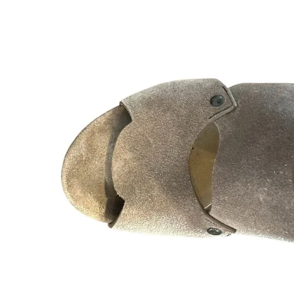 See by Chloe Womens taupe suede leather platform heel sandal 36.5 6.5
