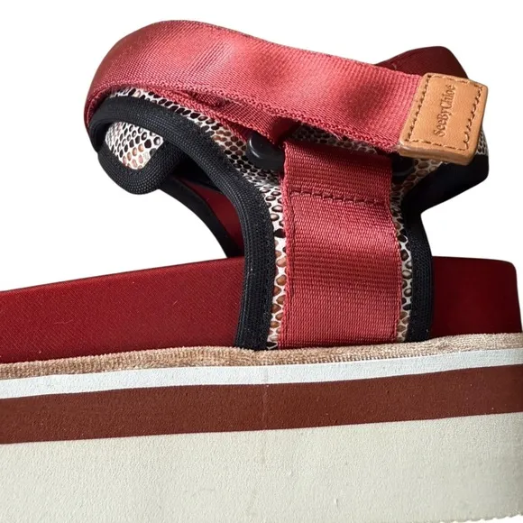 See by Chloe Yumi Ankle Strap Sandals Platform Comfort 39 New with Box