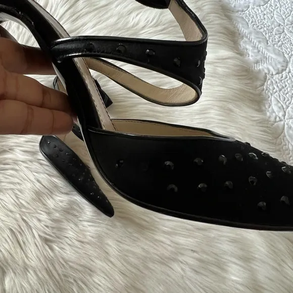 Sergio Rossi CLOTH HEELS Black Size 7 US