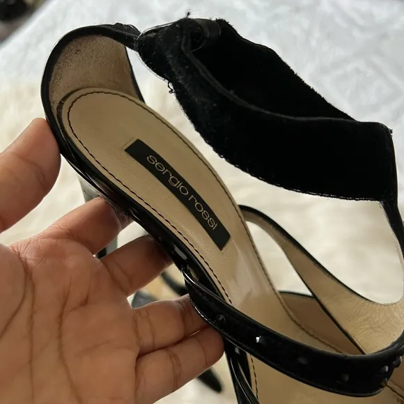 Sergio Rossi CLOTH HEELS Black Size 7 US