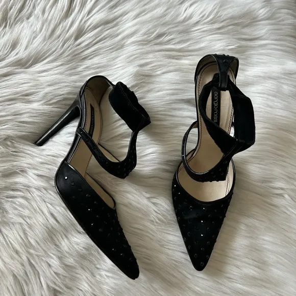 Sergio Rossi CLOTH HEELS Black Size 7 US
