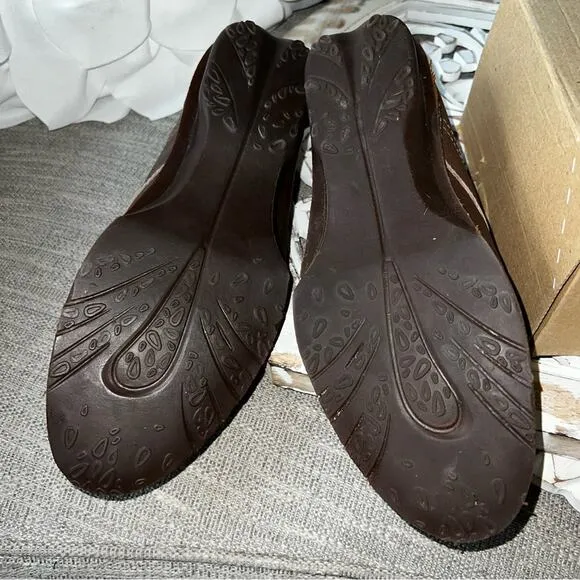 Sergio Tomani Brown Leather Fringe Loafers Shoes Women’s 40 US 9.5 NEW