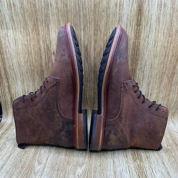 Shoe The Bear Ned Men's Size 11 EU 44 Waxed Suede Brown‎ Ankle Boots Shoes
