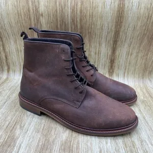 Shoe The Bear Ned Men's Size 11 EU 44 Waxed Suede Brown‎ Ankle Boots Shoes