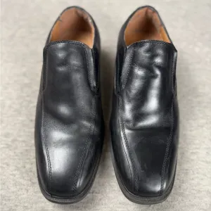 Size 10W G.H. Bass &amp; Co. Glenn Mens Black Leather Casual Or Dress Loafer Shoes