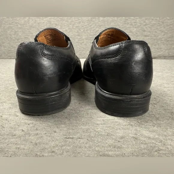 Size 10W G.H. Bass &amp; Co. Glenn Mens Black Leather Casual Or Dress Loafer Shoes