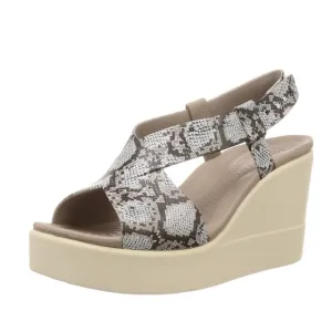 Size 11 Crocs Brooklyn High Wedge Sandals Shoes Snake Print Womens Summer