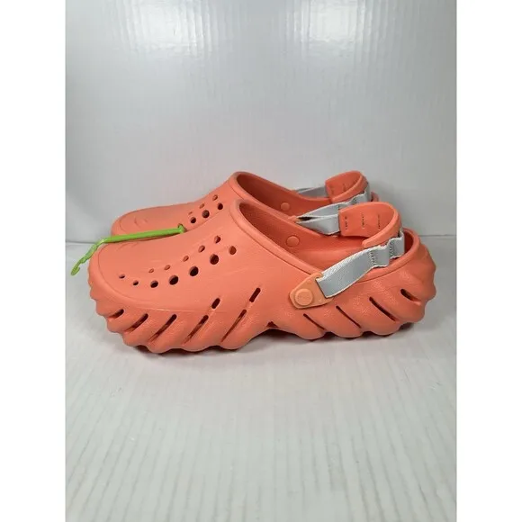 Size 8 Crocs Echo Grapefruit Reflect Backstrap Clog Shoes Comfort Casual Mens