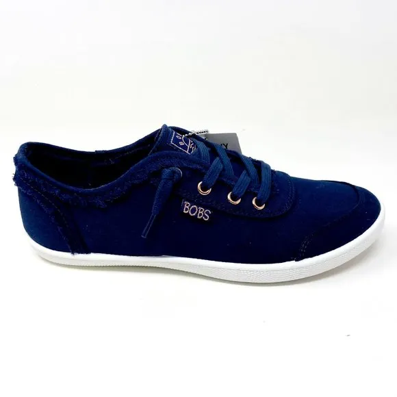 Skechers Bobs B Cute Navy White Womens Casual Comfort Shoes