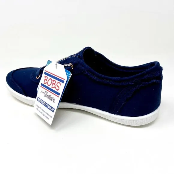 Skechers Bobs B Cute Navy White Womens Casual Comfort Shoes