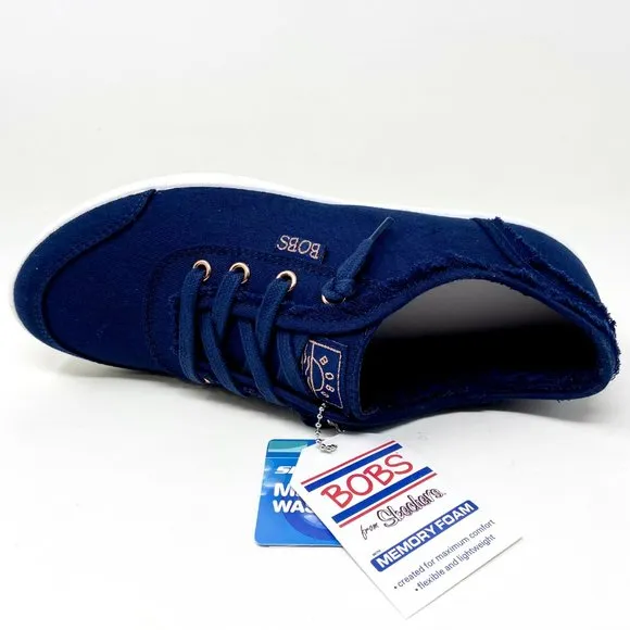 Skechers Bobs B Cute Navy White Womens Casual Comfort Shoes
