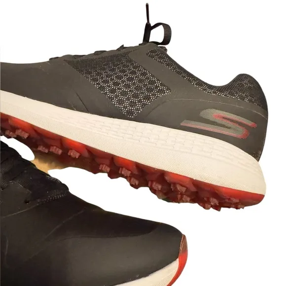 Skechers Go Golf Black and Red Comfort Max Dri-Lex Sneakers Size 10