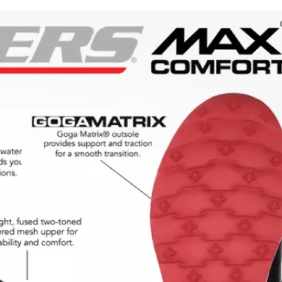 Skechers Go Golf Black and Red Comfort Max Dri-Lex Sneakers Size 10