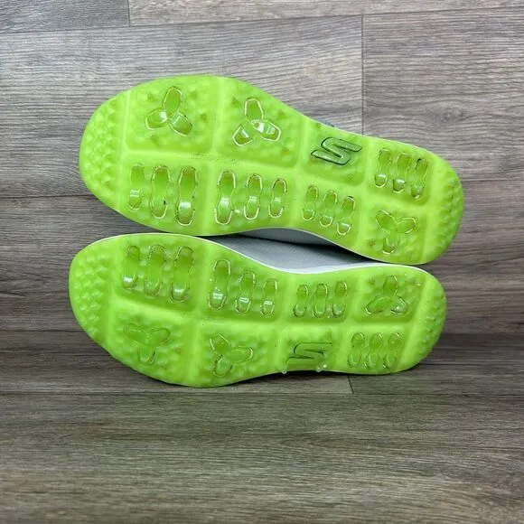 Skechers GO GOLF Elite 5 Shoes Mens 9  Slip On Spikeles 214066 Gray Lime Comfort