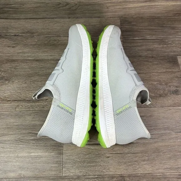 Skechers GO GOLF Elite 5 Shoes Mens 9  Slip On Spikeles 214066 Gray Lime Comfort
