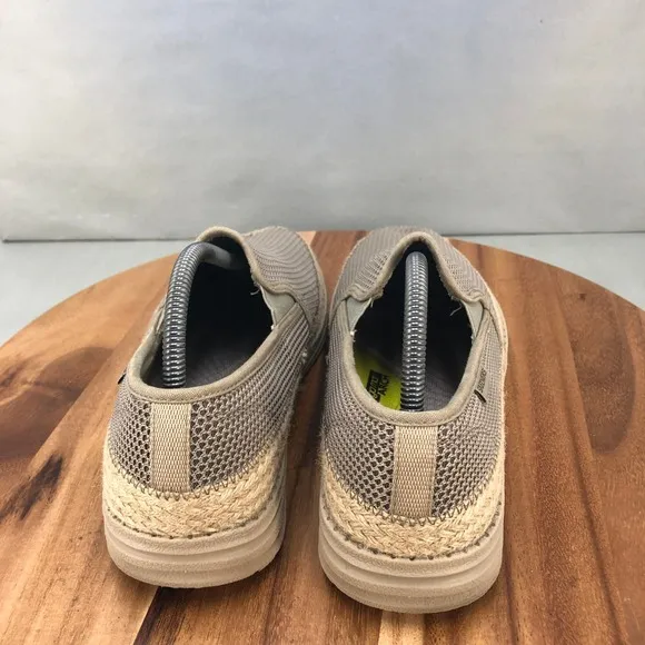 Skechers Melson Petros Slip On Espadrille Loafer Comfort Shoes Mens 9 Beige