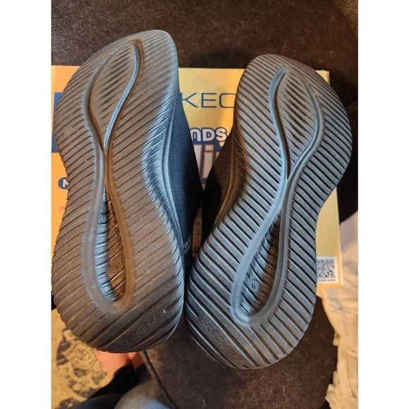 Skechers Men's Slip Ins Coolong Gel Memory Foam Shoes Like New In Box Black Sz 1