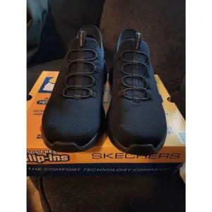 Skechers Men's Slip Ins Coolong Gel Memory Foam Shoes Like New In Box Black Sz 1