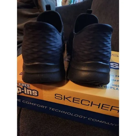 Skechers Men's Slip Ins Coolong Gel Memory Foam Shoes Like New In Box Black Sz 1
